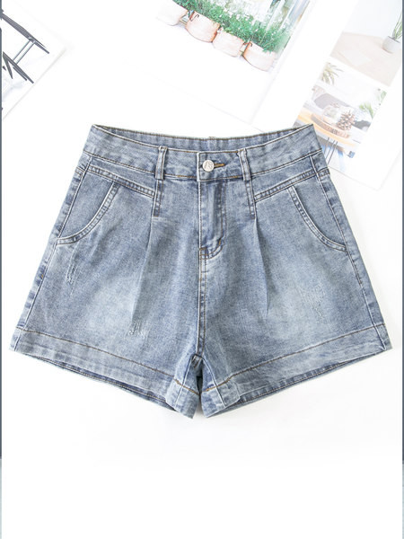 Naiste vabaaja teksapüksid - sinine värv