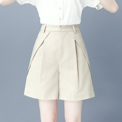 Γυναικείο σορτς ίσιο μοντέλο με ψηλή μέση