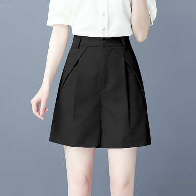 Γυναικείο σορτς ίσιο μοντέλο με ψηλή μέση