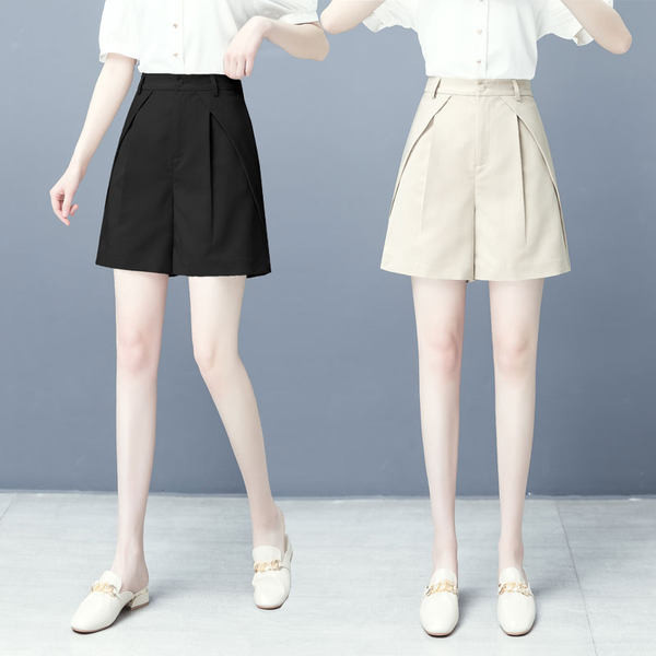 Γυναικείο σορτς ίσιο μοντέλο με ψηλή μέση