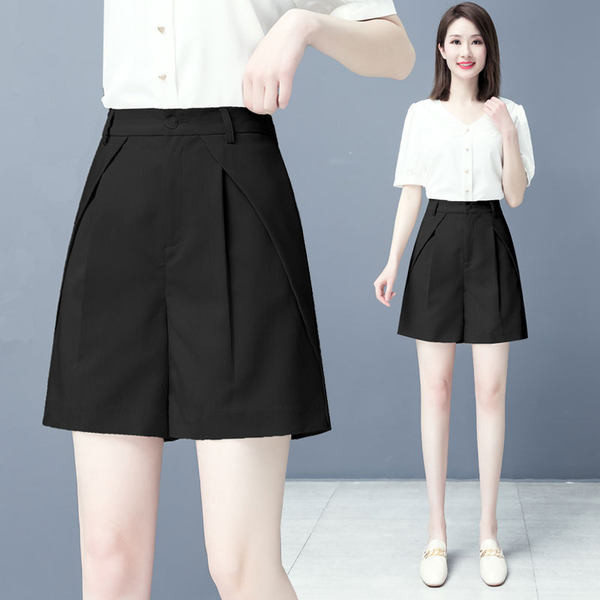 Γυναικείο σορτς ίσιο μοντέλο με ψηλή μέση