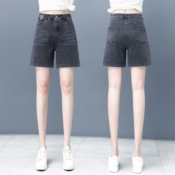 Ženske traper kratke hlače s visokim strukom i džepovima