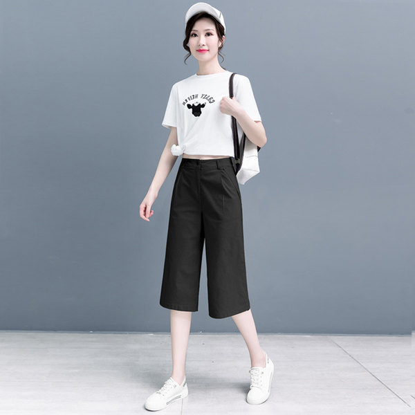 Γυναικείο ψηλόμεσο παντελόνι σε δύο χρώματα