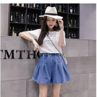 Γυναικείο τζιν σορτς με ψηλή μέση