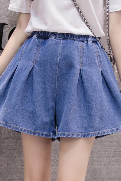 Γυναικείο τζιν σορτς με ψηλή μέση