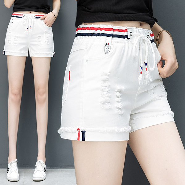Γυναικείο σορτς με γραβάτες και τσέπη