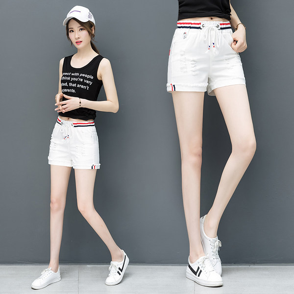 Γυναικείο σορτς με γραβάτες και τσέπη