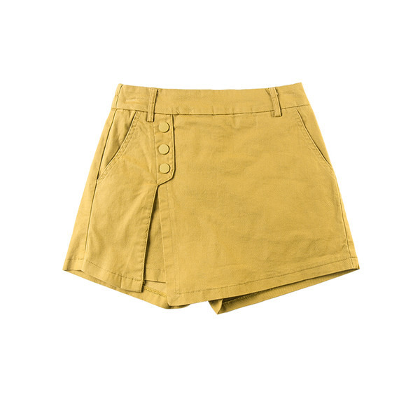 Μοντέρνο σορτς με κουμπιά σε δύο χρώματα