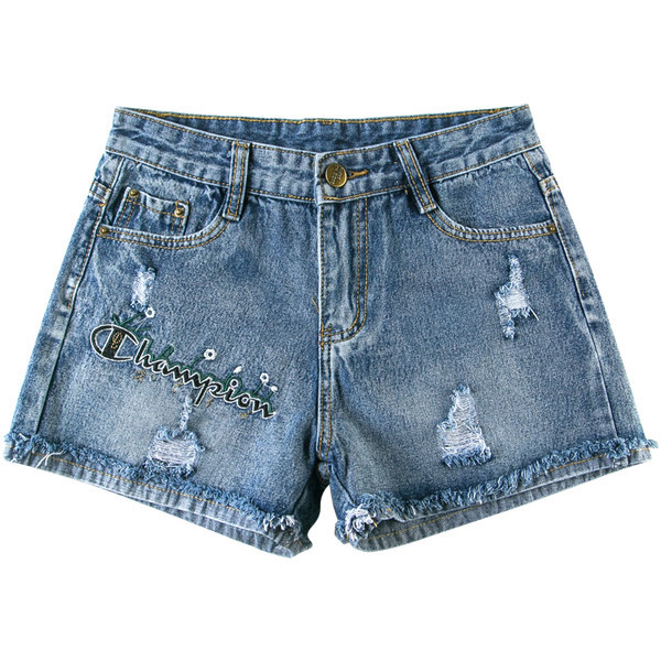 Τζιν σορτς με επιγραφή