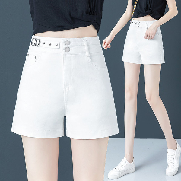 Ψηλόμεση σορτς και κουμπιά - για γυναίκες