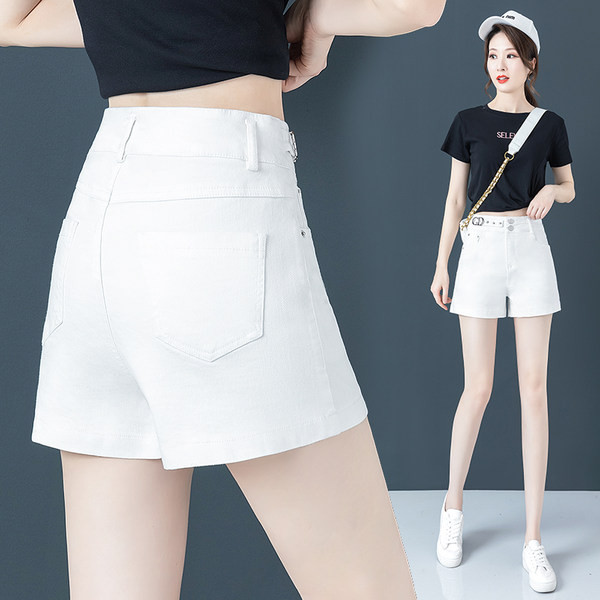 Ψηλόμεση σορτς και κουμπιά - για γυναίκες