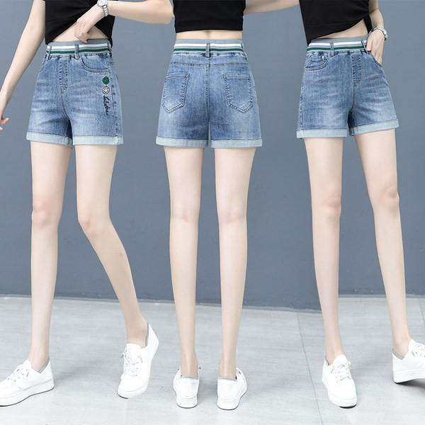 Uus mudel naiste teksapüksid elastse vöökohaga