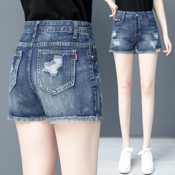 Σορτς με σκισμένα μοτίβα και τσέπες για γυναίκες