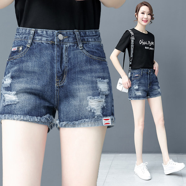 Σορτς με σκισμένα μοτίβα και τσέπες για γυναίκες