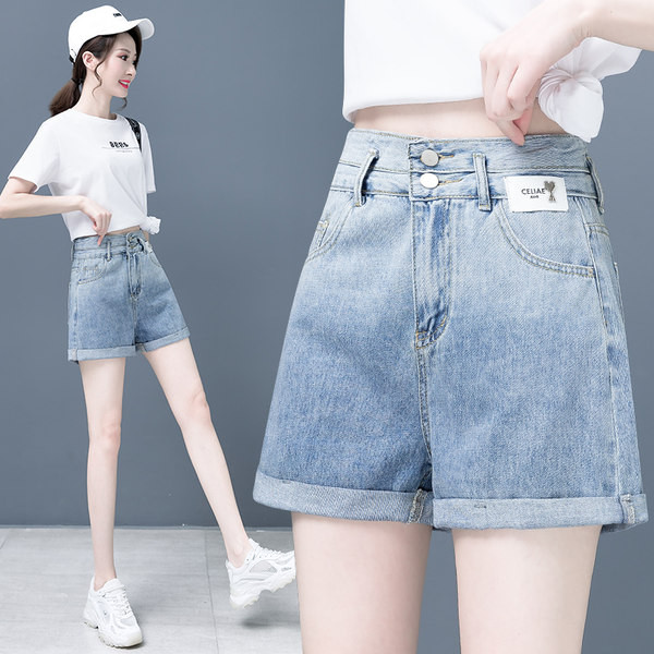 Κοντό casual τζιν με ψηλή μέση