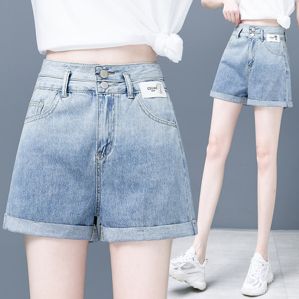 Κοντό casual τζιν με ψηλή μέση