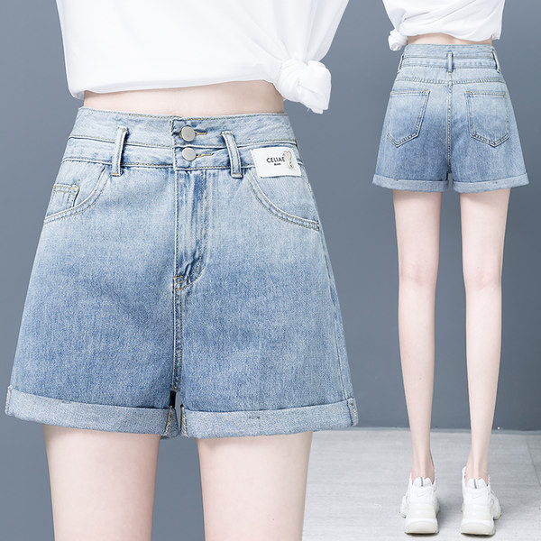 Κοντό casual τζιν με ψηλή μέση