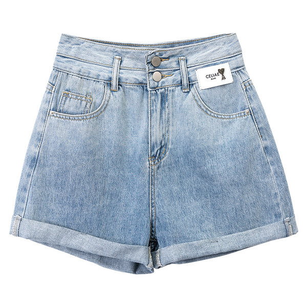 Κοντό casual τζιν με ψηλή μέση