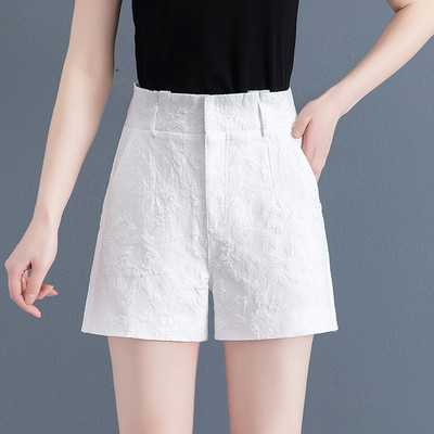 Къси дамски панталони с висока талия - два цвята