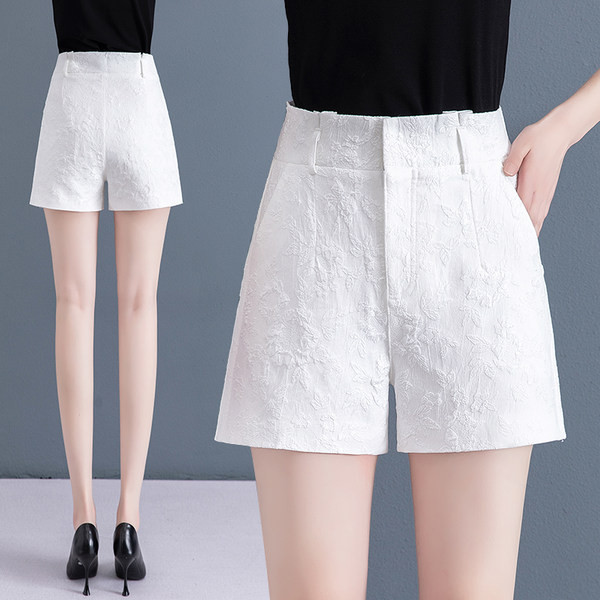 Къси дамски панталони с висока талия - два цвята