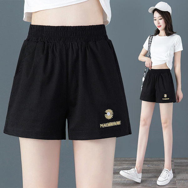 Ежедневни панталони с бродерия и ластична талия