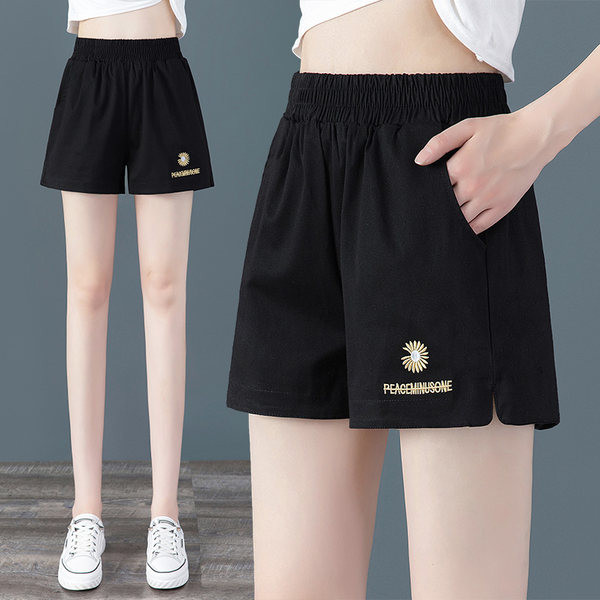 Ежедневни панталони с бродерия и ластична талия