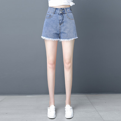 Kõrge vöökohaga vabaaja teksapüksid – sinine värv