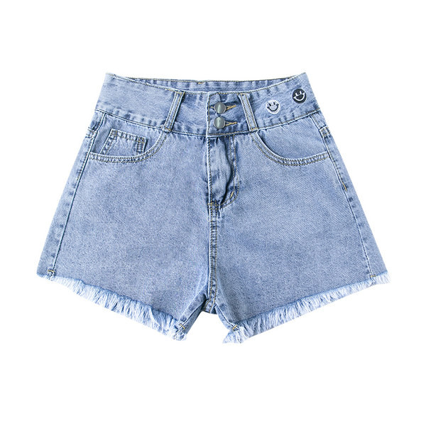 Kõrge vöökohaga vabaaja teksapüksid – sinine värv