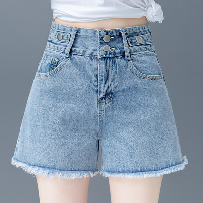 Νέο μοντέλο τζιν σορτς  ψηλόμεσο - μπλε χρώμα