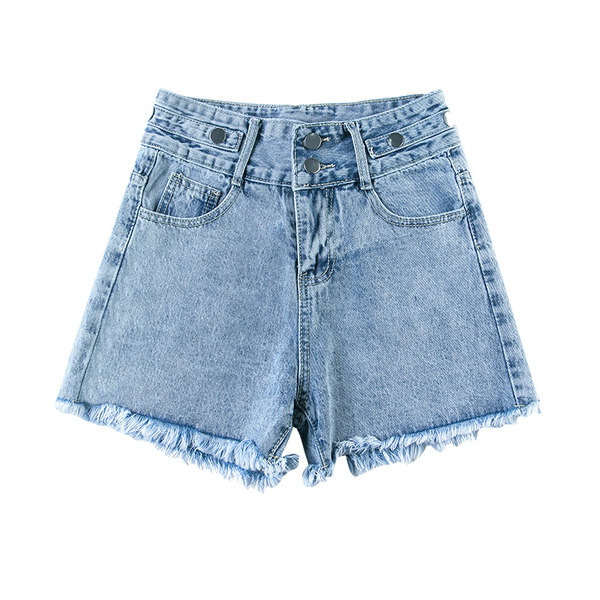 Νέο μοντέλο τζιν σορτς  ψηλόμεσο - μπλε χρώμα