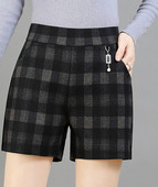 Γυναικείο casual καρό ψηλόμεσο παντελόνι