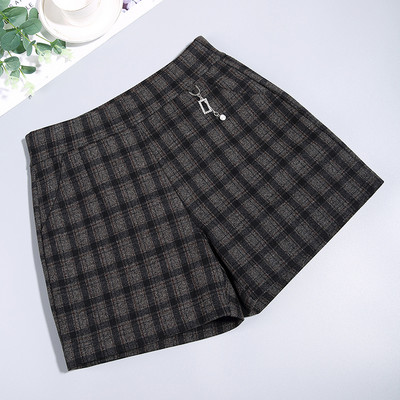 Γυναικείο casual καρό ψηλόμεσο παντελόνι