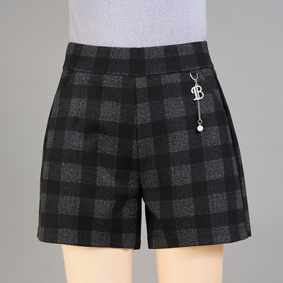 Γυναικείο casual καρό ψηλόμεσο παντελόνι