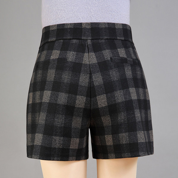 Γυναικείο casual καρό ψηλόμεσο παντελόνι