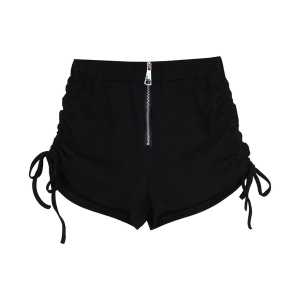 Къси панталони с цип и висока талия 