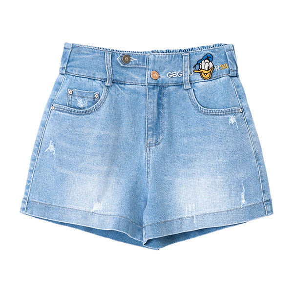 Tikitud aplikatsiooniga naiste teksapüksid