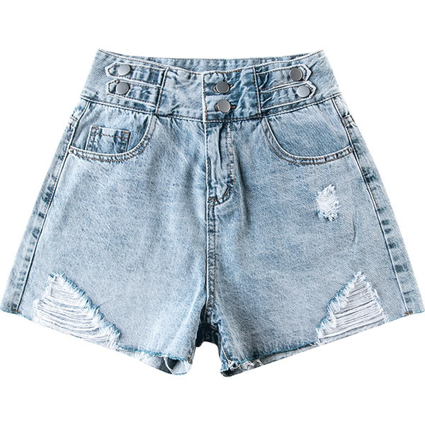 Ženske traperice s poderanim uzorkom i gumbima