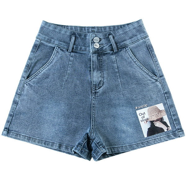 Γυναικείο κοντό τζιν με στάμπα