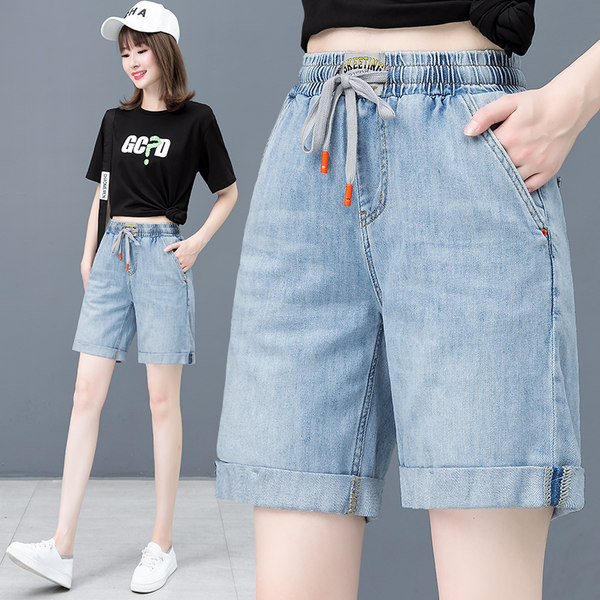 Casual γυναικείο τζιν με κορδόνια