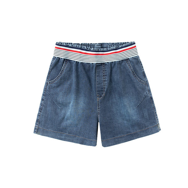 Γυναικείο τζιν σορτς με ελαστική μέση