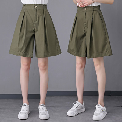 Ženske kratke hlače s visokim strukom ravni model