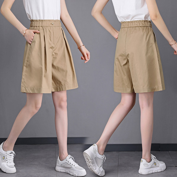 Ženske kratke hlače s visokim strukom ravni model