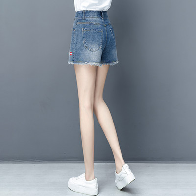 Γυναικείο τζιν με σκισμένο εφέ και ψηλόμεσο