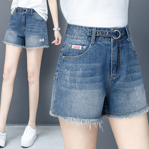 Γυναικείο τζιν με σκισμένο εφέ και ψηλόμεσο