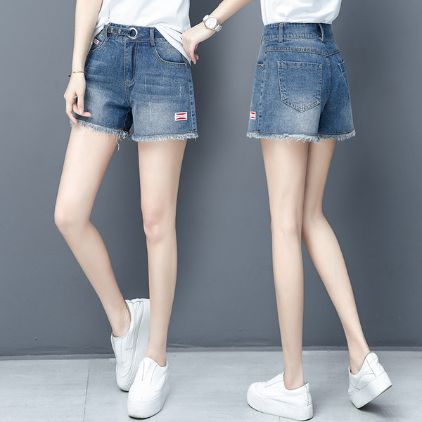 Γυναικείο τζιν με σκισμένο εφέ και ψηλόμεσο