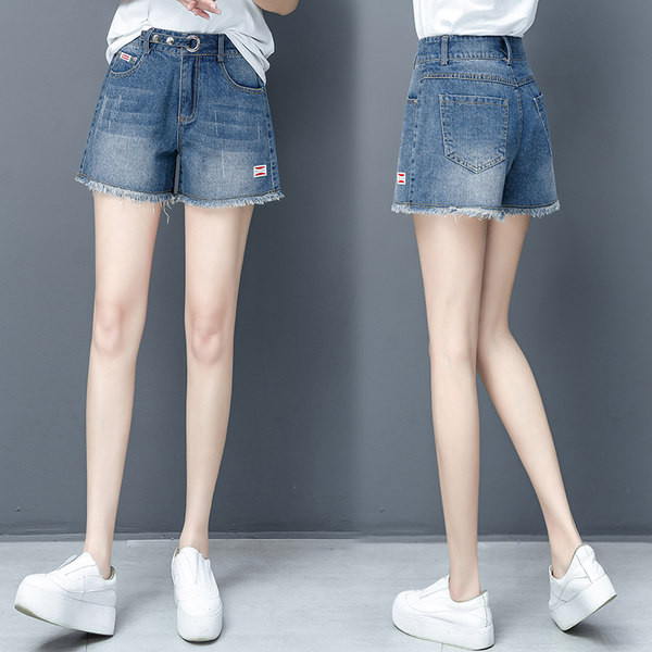 Γυναικείο τζιν με σκισμένο εφέ και ψηλόμεσο