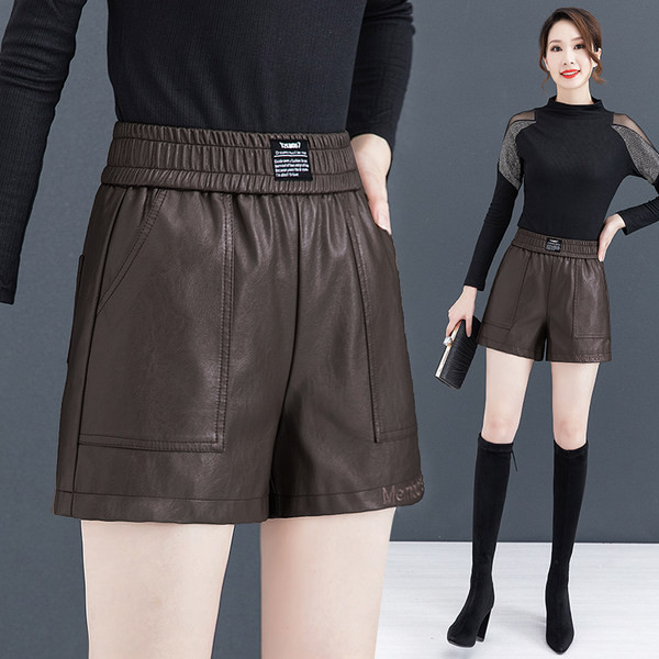 Kožne hlače s elastičnim strukom