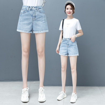 Ženske kratke hlače s visokim strukom i džepovima