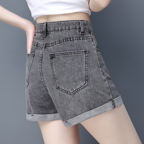 Ženske kratke hlače s visokim strukom i džepovima