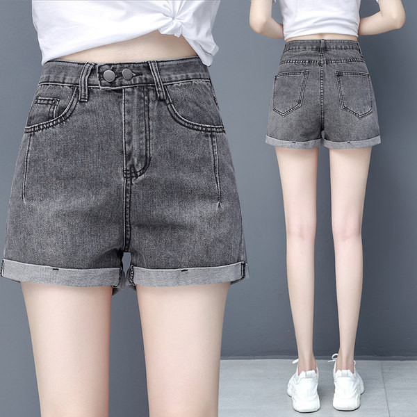 Ženske kratke hlače s visokim strukom i džepovima